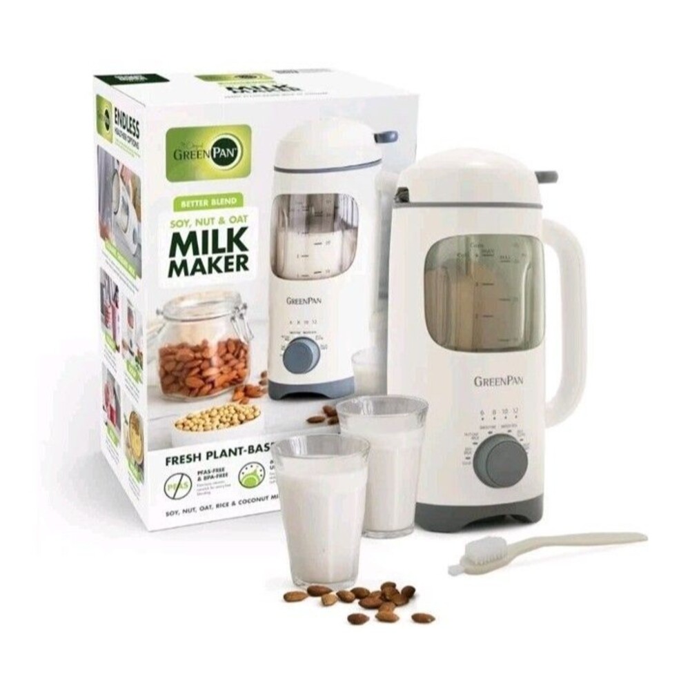 GreenPan 30oz Nut Milk Maker 15 in 1 for Homemade Plant-based Non-dairy...